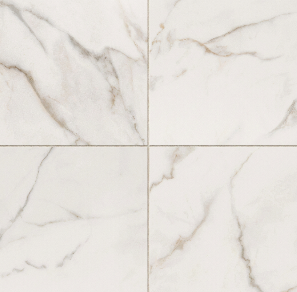24x24 Kaya Marble-Look Matte Smooth Porcelain Tile
