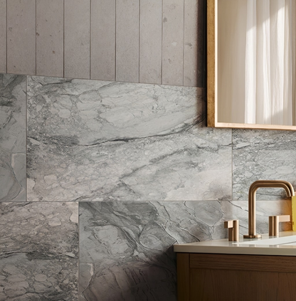 24x48 Kaya Intense Veining Marble-Look Matte Smooth Porcelain Tile
