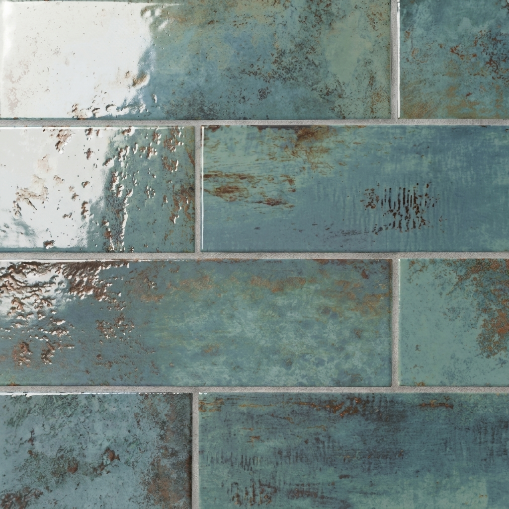 4x12 Marza Rustic Mixed-Color Glossy Textured Ceramic Tile