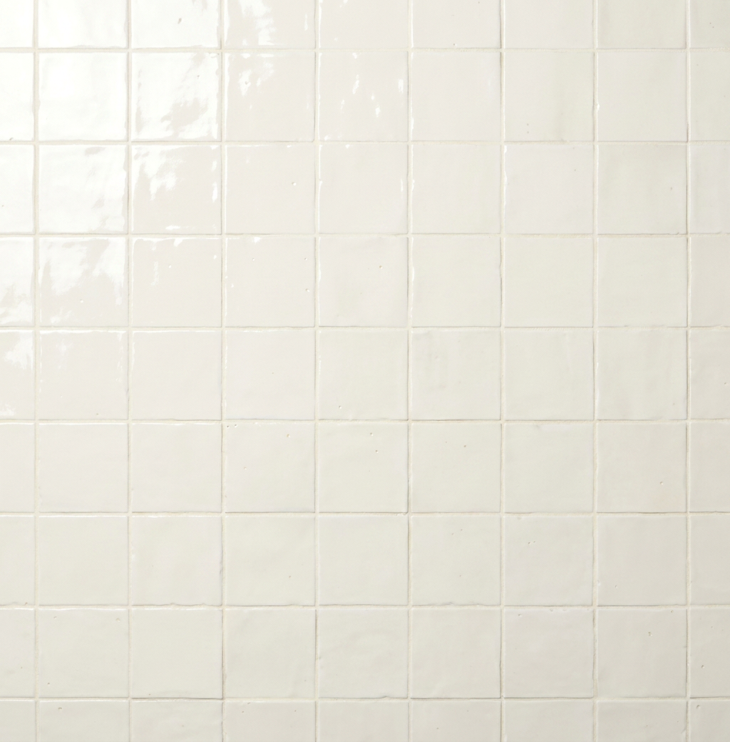 4x4 Contempee Handcrafted Solid-Color Glossy Undulated Ceramic Tile