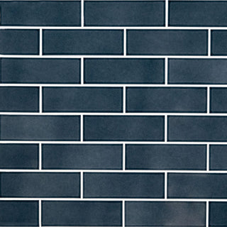 Navy Blue - 4x12 Bay Solid-Color Glossy Smooth Ceramic Tile