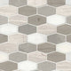 12x12 Bellagio Hexagon Mosaic Natural-Look Honed Smooth Marble Tile