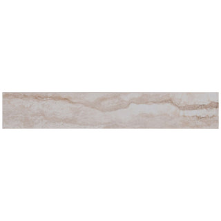 3x18 Bernini Bianco Travertine-Look Matte Smooth Porcelain Bullnose Tile
