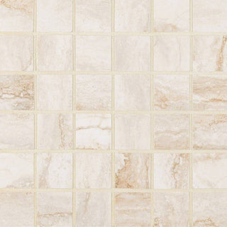 Cream - 2x2 Bernini Bianco Travertine-Look Matte Smooth Porcelain Tile