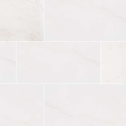 12x24 Bianco Natural-Look Honed Smooth Marble Tile