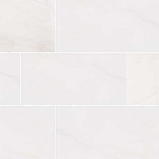 12x24 Bianco Natural-Look Polished Smooth Marble Tile