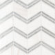 12x12 Bianco Chevron Mosaic Natural-Look Polished Smooth Marble Tile