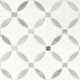 12x12 Bianco Circle Lattice Mosaic Natural-Look Polished Smooth Marble Tile