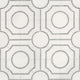 12x12 Bianco Octagon Mosaic Natural-Look Polished Smooth Marble Tile