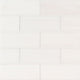 3x6 Bianco Natural-Look Polished Smooth Marble Tile