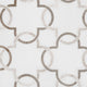 12x12 Bianco Interlocking Quatrefoil Pattern Mosaic Polished Marble Tile