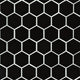 2x2 Black Hexagon Mosaic Solid-Color Matte Smooth Porcelain Tile