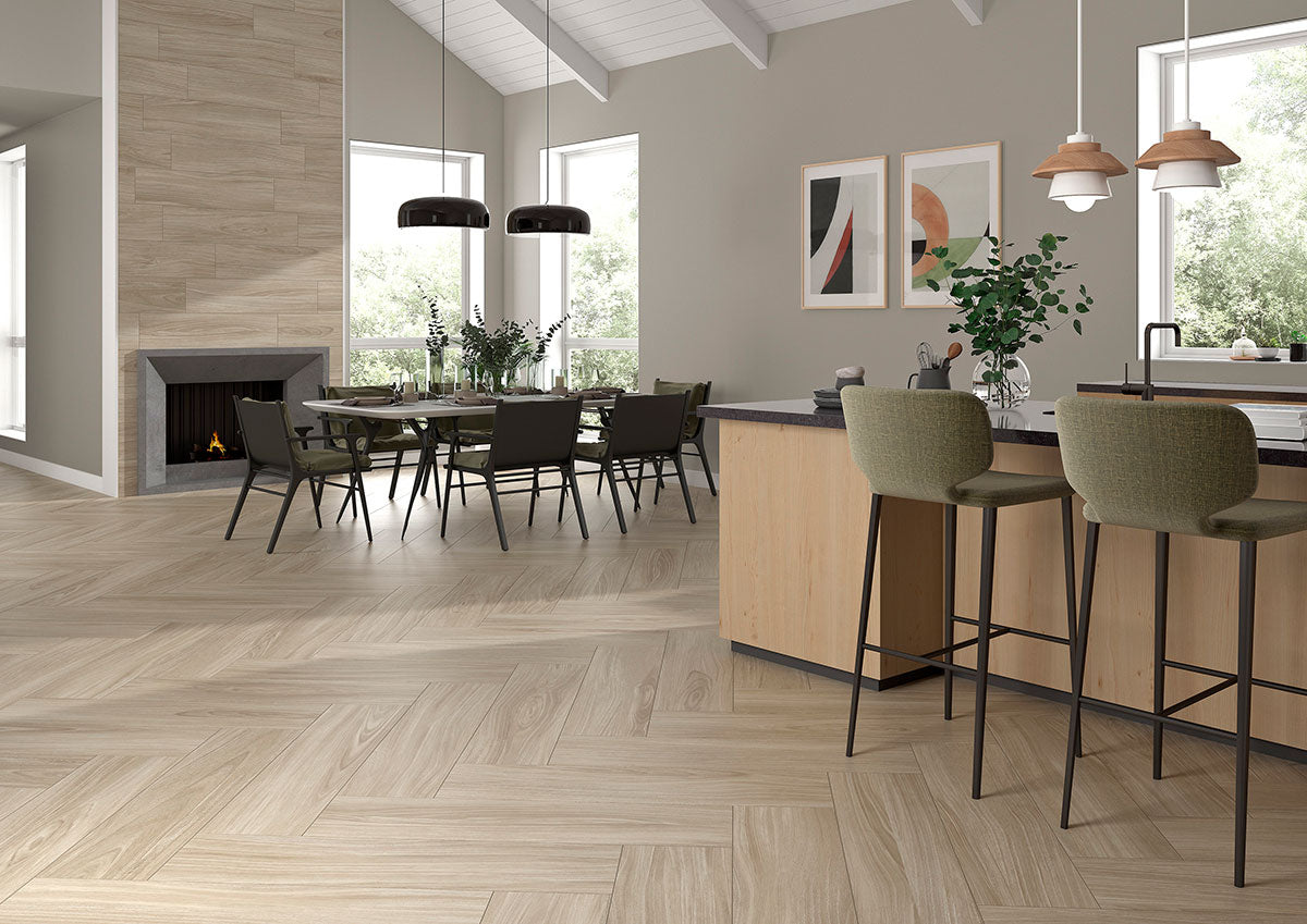 10x40 Braxton Saddle Wood-Look Matte Smooth Porcelain Tile