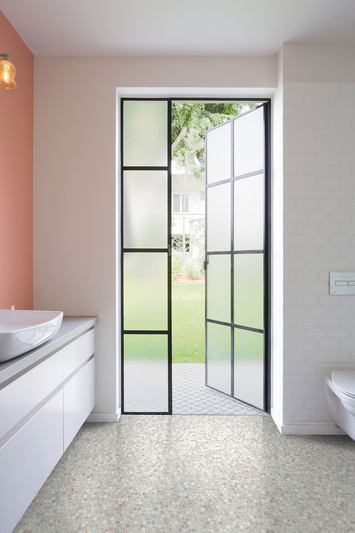 12x12 Briar Circle Penny Round Mosaic Natural-Look Matte Smooth Glass Tile