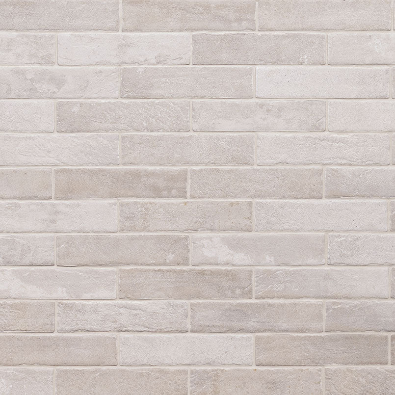 2x10 Brickstone Natural-Look Matte Rough Faux Brick Tile