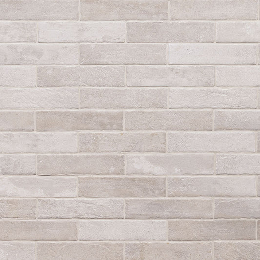 2x10 Brickstone Natural-Look Matte Rough Faux Brick Tile