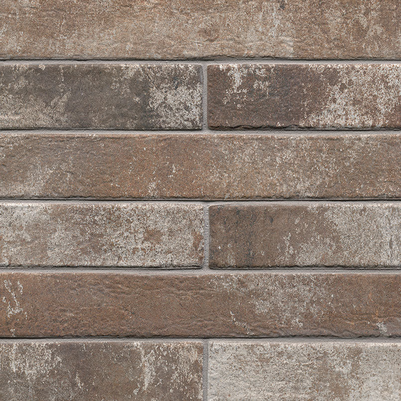 2x18 Brickstone Natural-Look Matte Textured Faux Brick Tile