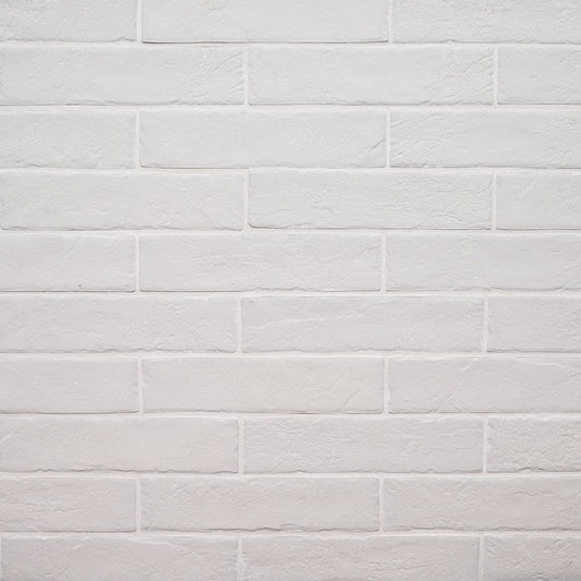 2x10 Brickstone Natural-Look Matte Rough Faux Brick Tile