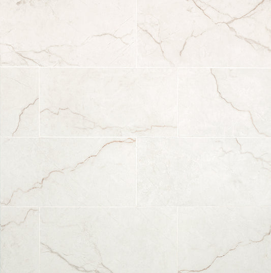24x48 Brighton Marble-Look Polished Smooth Porcelain Tile