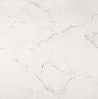 12x24 Brighton Marble-Look Polished Smooth Porcelain Tile