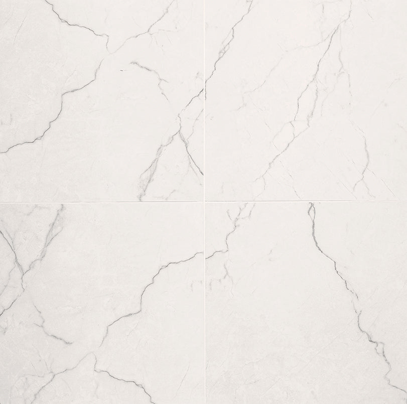24x24 Brighton Marble-Look Polished Smooth Porcelain Tile