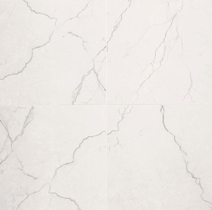 24x24 Brighton Marble-Look Matte Smooth Porcelain Tile