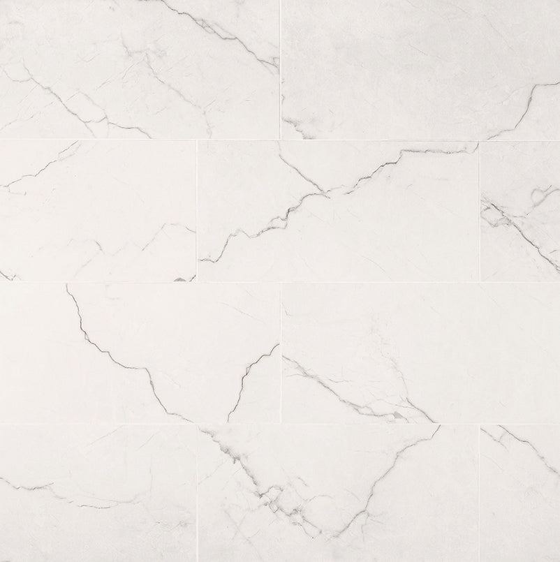 24x48 Brighton Marble-Look Matte Smooth Porcelain Tile