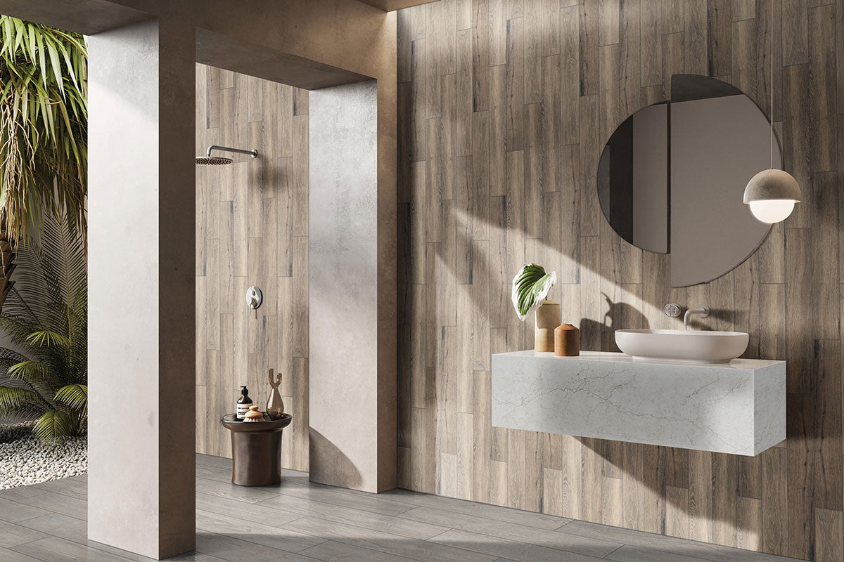 6x36 Antoni Wood-Look Matte Textured Porcelain Tile