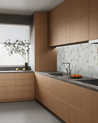 White Gold - 1x6 Callacata Stacked Mosaic Marble-Look Matte Smooth Porcelain Tile