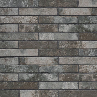2x10 Brickstone Natural-Look Matte Rough Faux Brick Tile