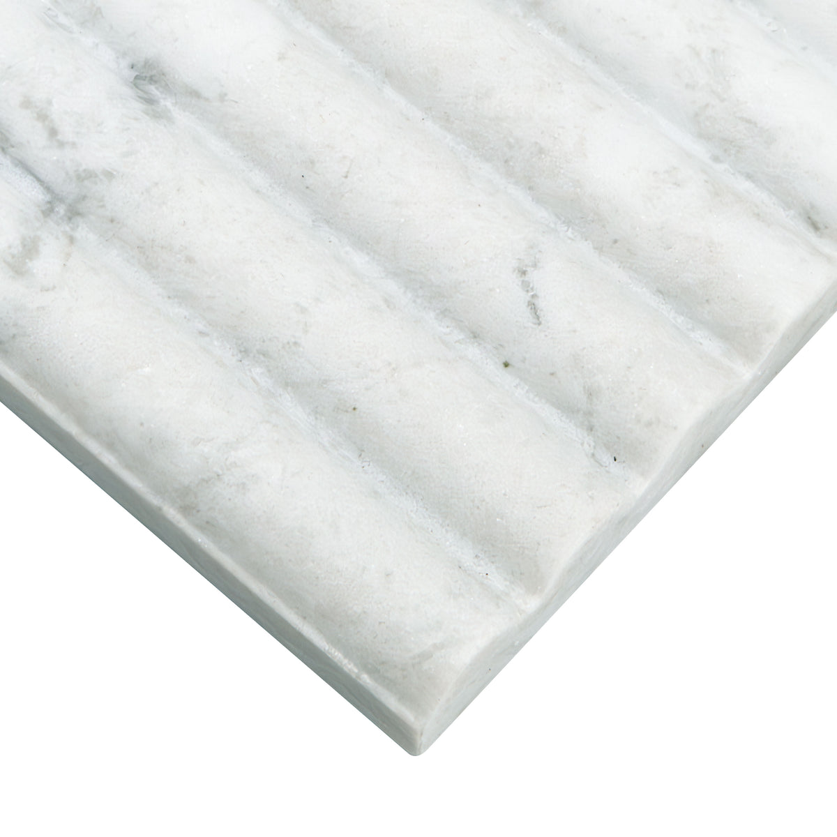 Triangular Ribbed Marble 12X24 Not Available Natural-Look Honed 3D Geometric Ribbed Marble Tile ...