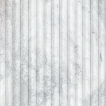 12x24 Natural-Look Honed 3D Geometric Ribbed Marble Tile