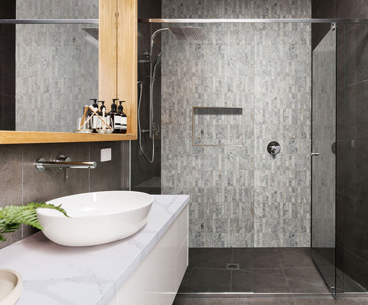 1x6 Capri Mosaic Natural-Look Honed Smooth Marble Tile