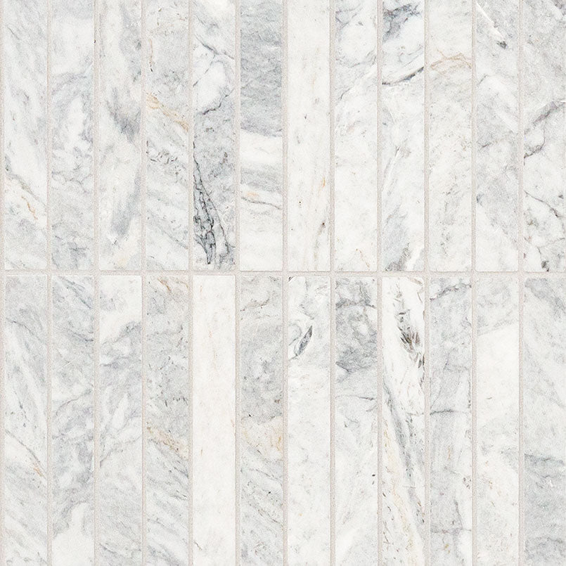 1x6 Capri Mosaic Natural-Look Honed Smooth Marble Tile