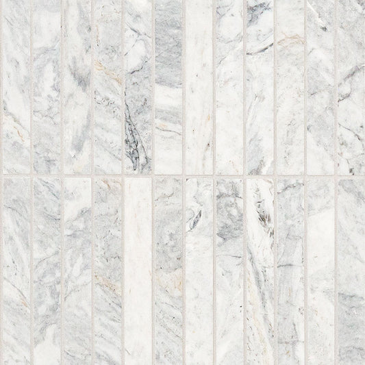 1x6 Capri Mosaic Natural-Look Honed Smooth Marble Tile