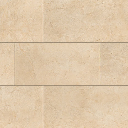 12x24 Aria Cremita Stone-Look Polished Smooth Porcelain Tile