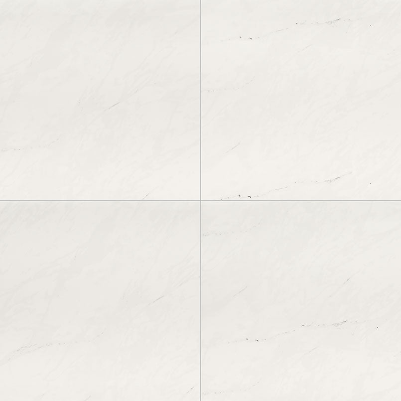 24x24 Aria Ice Stone-Look Polished Smooth Porcelain Tile