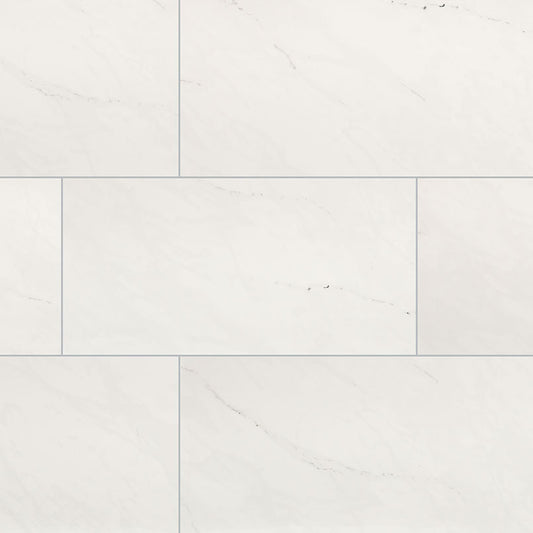 24x48 Aria Ice Stone-Look Polished Smooth Porcelain Tile
