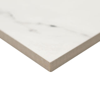 Icy White - 2x4 Aria Ice Stone-Look Polished Smooth Porcelain Tile