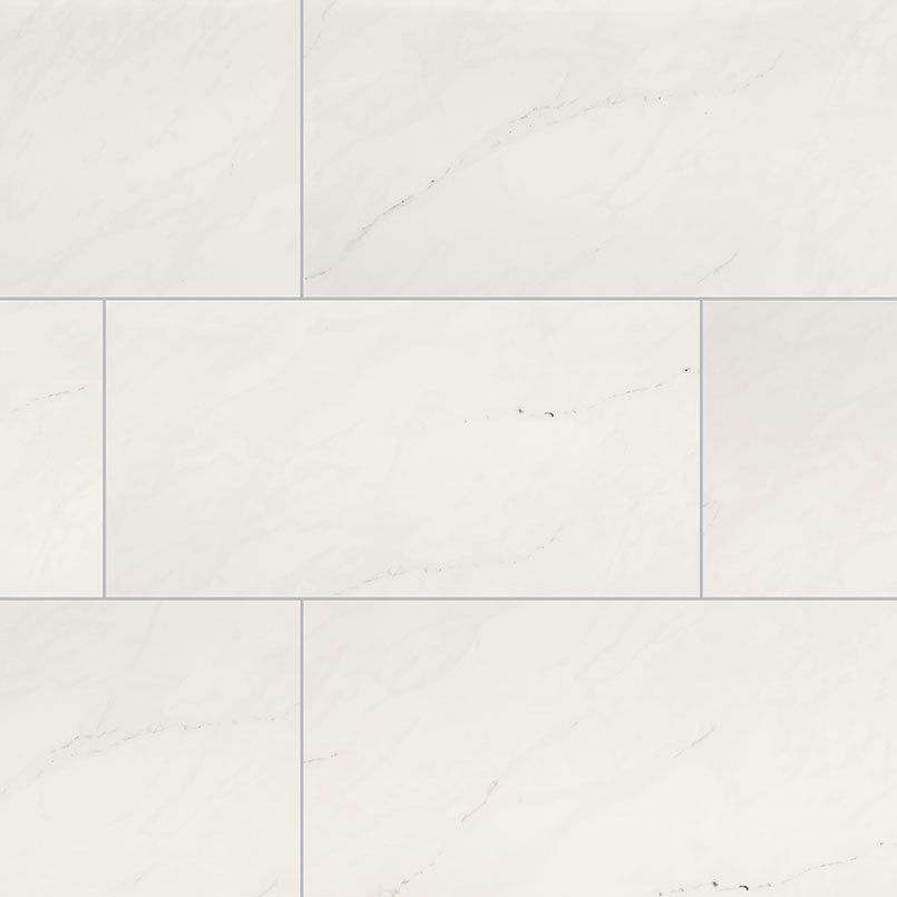 12x24 Aria Ice Stone-Look Polished Smooth Porcelain Tile