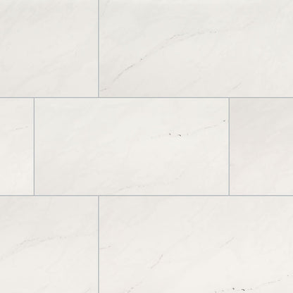 12x24 Aria Ice Stone-Look Polished Smooth Porcelain Tile