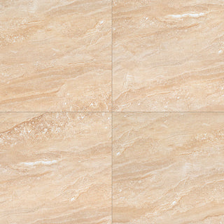 24x24 Aria Oro Stone-Look Polished Smooth Porcelain Tile