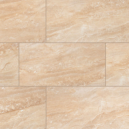 24x48 Aria Oro Stone-Look Polished Smooth Porcelain Tile