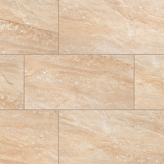 12x24 Aria Oro Stone-Look Polished Smooth Porcelain Tile