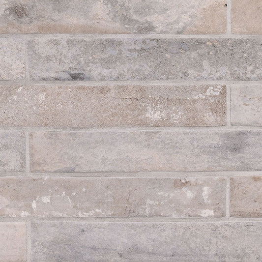 2x18 Brickstone Natural-Look Matte Textured Faux Brick Tile