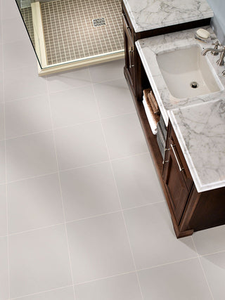 Pure White - 18x18 Adella Solid-Color Matte Smooth Porcelain Tile