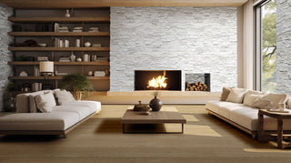 Soft Grey - 9x24 Arctic Natural-Look Matte Textured Quartzite Tile